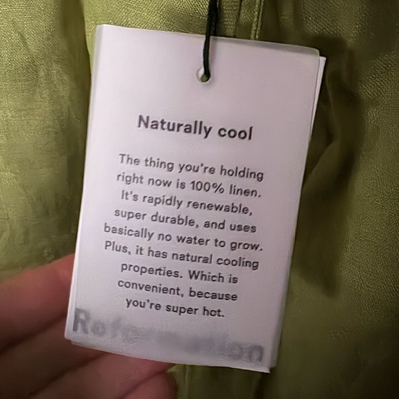 NEW NWT Reformation Malibu Linen Avocado Maxi Dress 12 - Picture 10 of 10